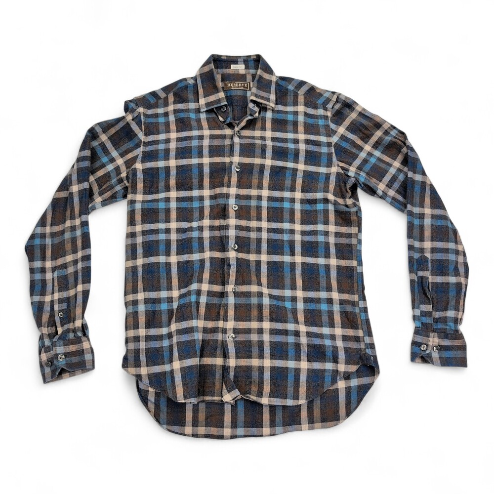 Patrick James Reserve Men's Plaid Button-Down Shirt‎ M